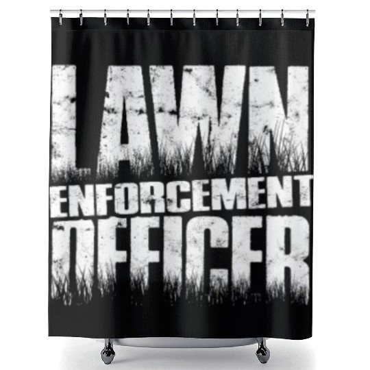 Lawn Enforcement Officer - lawn mowing Shower Curtains