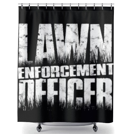 Lawn Enforcement Officer - lawn mowing Shower Curtains