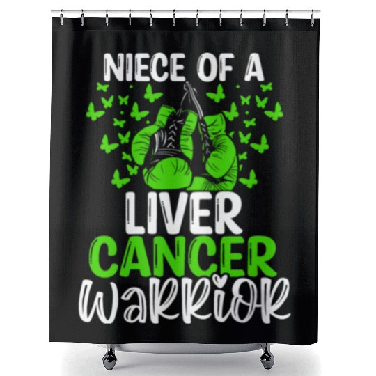 Liver Cancer Awareness Niece Aunt Uncle Shower Curtains