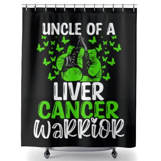 Liver Cancer Awareness Uncle Nephew Niece Shower Curtains