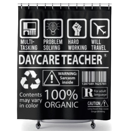 Daycare Teacher Shower Curtains - Multitasking Job Gift It