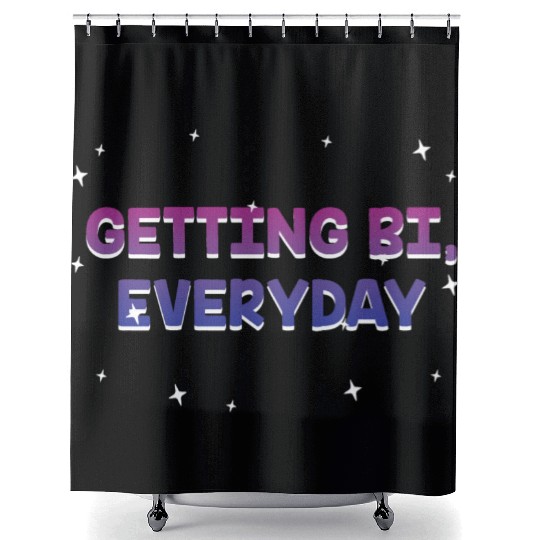 Getting Bi Everyday Bisexual LGBTQ Bi Pride LGBT Shower Curtains