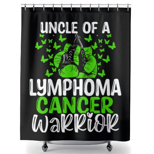 Lymphoma Cancer Awareness Uncle Nephew Niece Shower Curtains