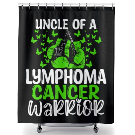Lymphoma Cancer Awareness Uncle Nephew Niece Shower Curtains