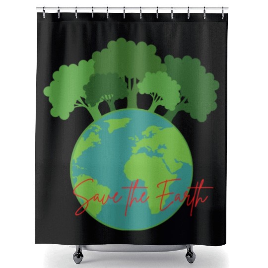 Save the Earth Shower Curtains
