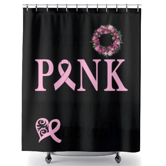 I WEAR PINK IN MEMORY OF MY COUSIN Shower Curtains