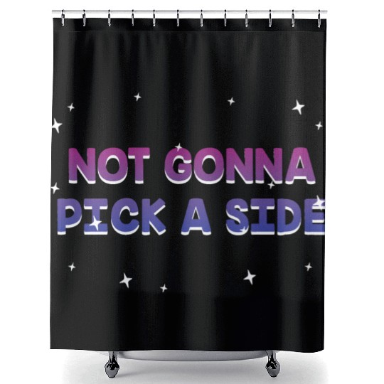 Not Gonna Pick a Side Bisexual LGBTQ Bi Pride Shower Curtains