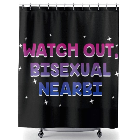 Watch Out Bisexual NearBi LGBTQ Bi Pride LGBT Shower Curtains