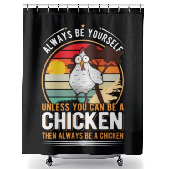 Chickens Gift Farmer Chicken Coop Shower Curtains
