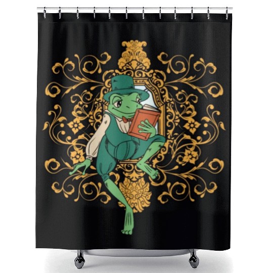 Classy Royalty Prince Toad Frog Amphibian Shower Curtains