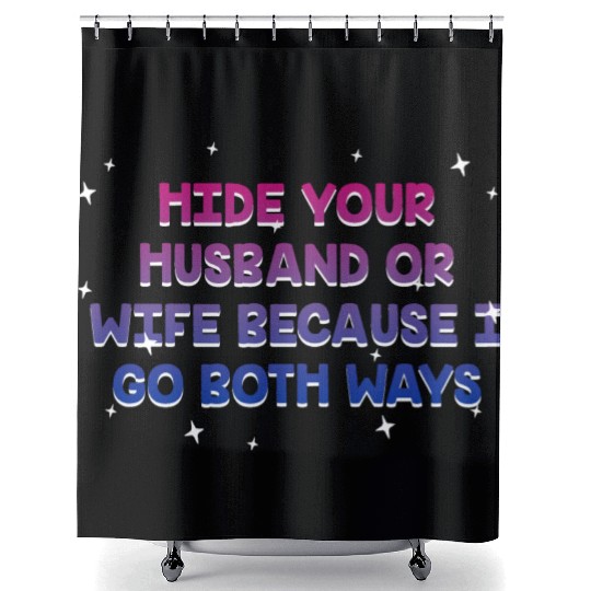 I Go Both Ways Bisexual LGBTQ Bi Pride Sarcastic Shower Curtains