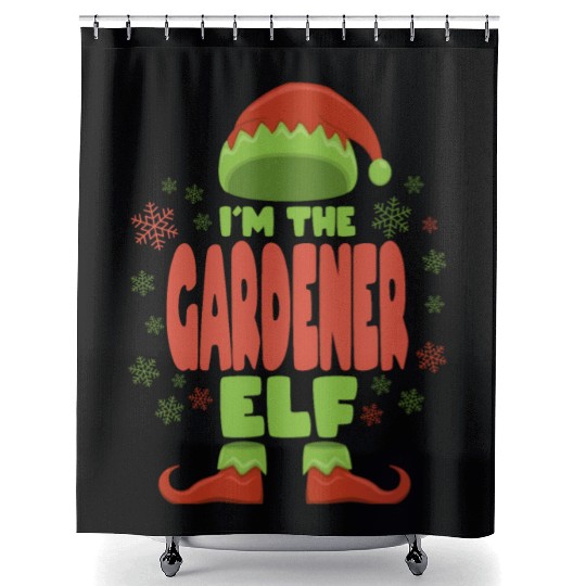 Gardener Christmas Elf Shower Curtains
