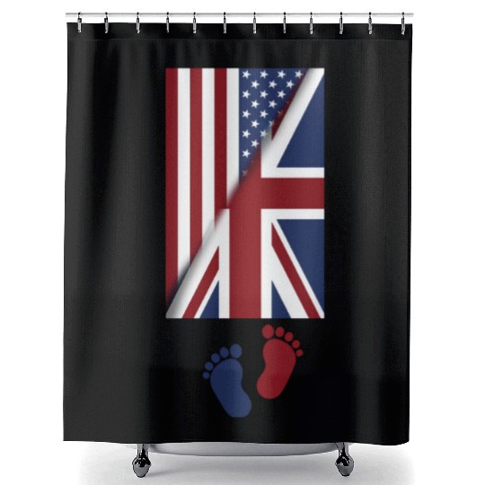 American Union Jack Flag Baby american union jack Shower Curtains