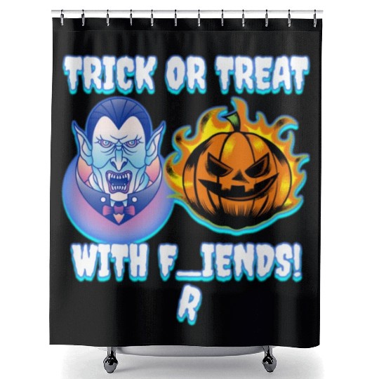 Trick or Treat with F(r)iends! Vampire & Pumpkin W Shower Curtains
