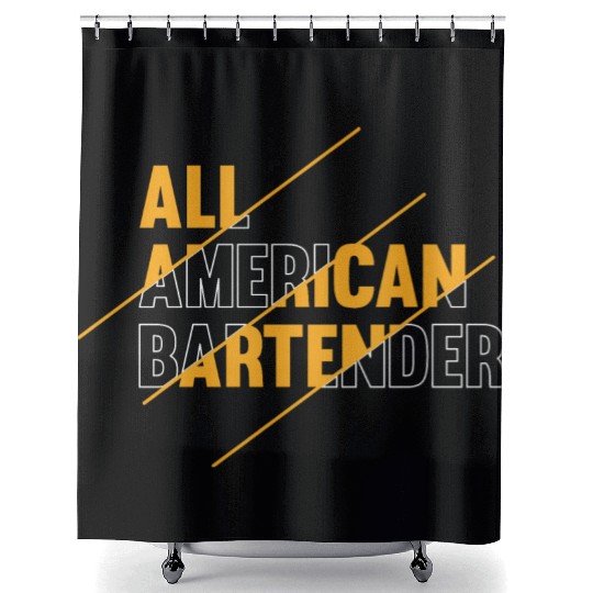 All American Bartender Shower Curtains
