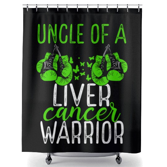 Uncle Liver Cancer Awareness Niece Nephew Shower Curtains