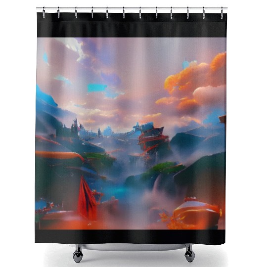A Timeless World in a Distant Solar System Bright Shower Curtains