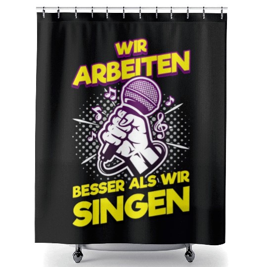Queen Karaoke Bar, Party, Company Party, Women Shower Curtains