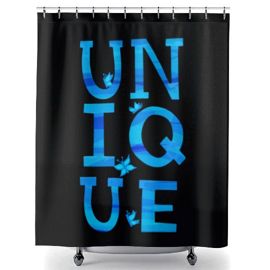 Unique Blue Butterflies Shower Curtains