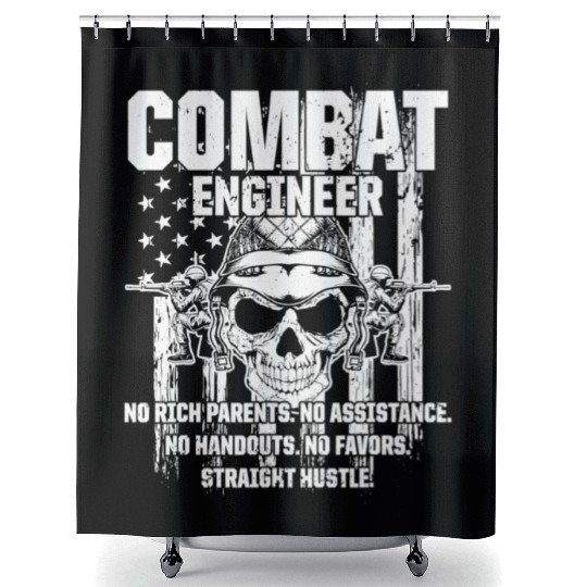 Combat Engineer Usa Military Sapper Shower Curtains