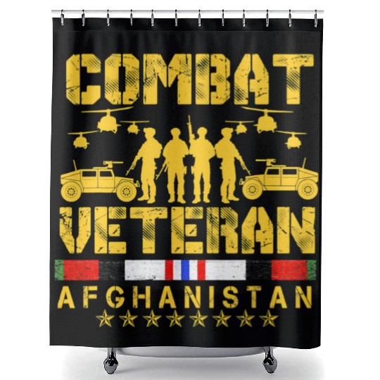 Combat Veteran Afghanistan Proud Us Shower Curtains