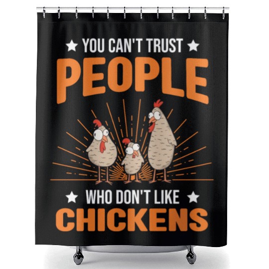 Chickens Saying Chicken Farmer Shower Curtains