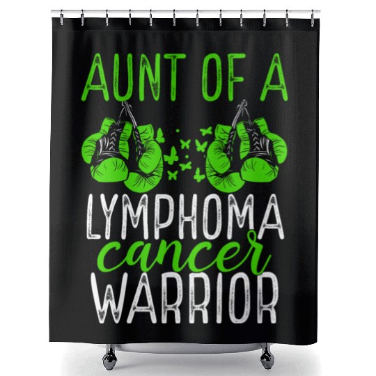 Aunt Lymphoma Cancer Awareness Niece Nephew Shower Curtains