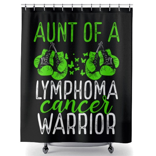 Aunt Lymphoma Cancer Awareness Niece Nephew Shower Curtains