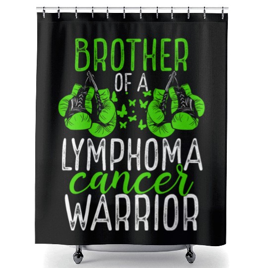 Brother Lymphoma Cancer Awareness Sibling Twin Shower Curtains
