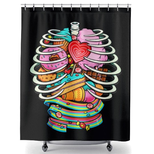 Unicorn Anatomy Sweet Inside Shower Curtains