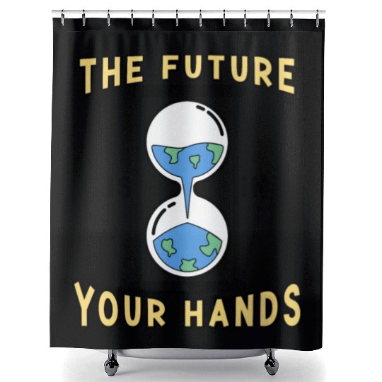 Earth Hour Time Environmentalist Save The Planet Shower Curtains