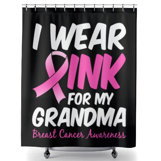 Breast Cancer Awareness Wear Pink For Grandma Shower Curtains