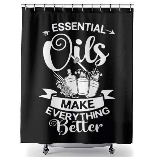 Essential Oil Diffuser Peppermint Aromatherapy Shower Curtains