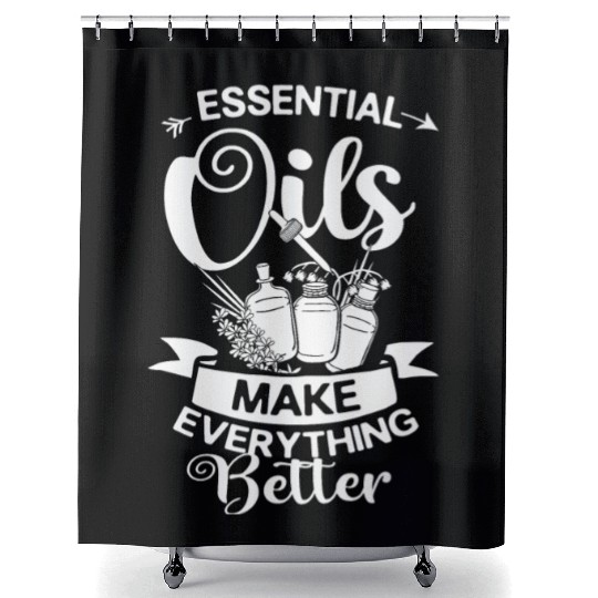 Essential Oil Diffuser Peppermint Aromatherapy Shower Curtains