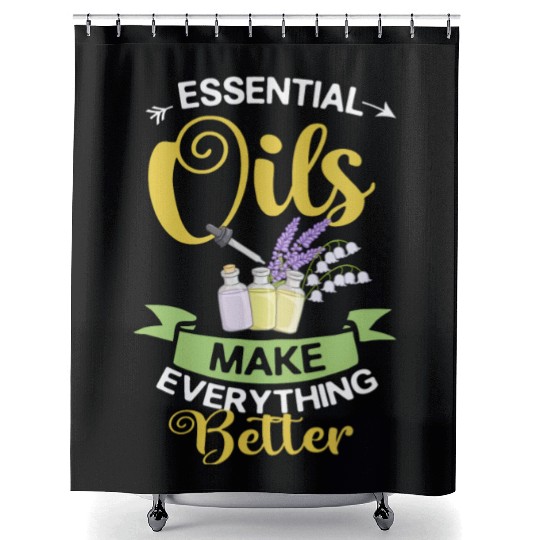 Essential Oil Diffuser Peppermint Aromatherapy Shower Curtains