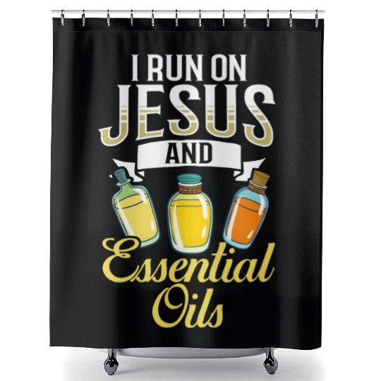 Essential Oil Diffuser Peppermint Aromatherapy Shower Curtains