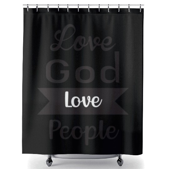 Love God Love People Shower Curtains