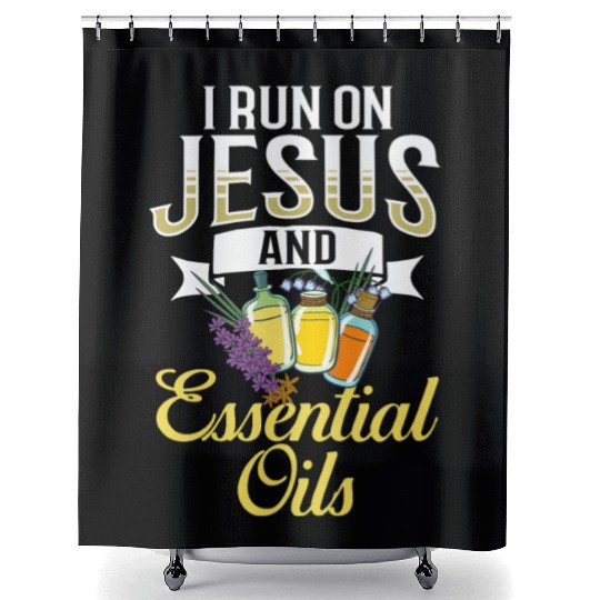 Essential Oil Diffuser Peppermint Aromatherapy Shower Curtains