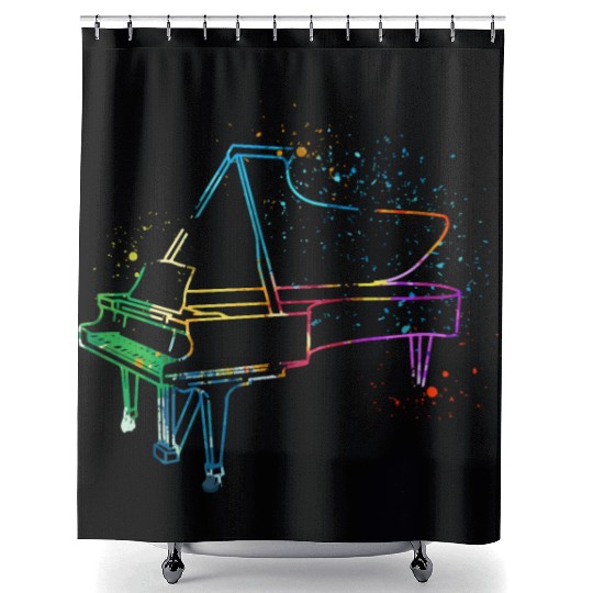 Piano, Pianist Shower Curtains