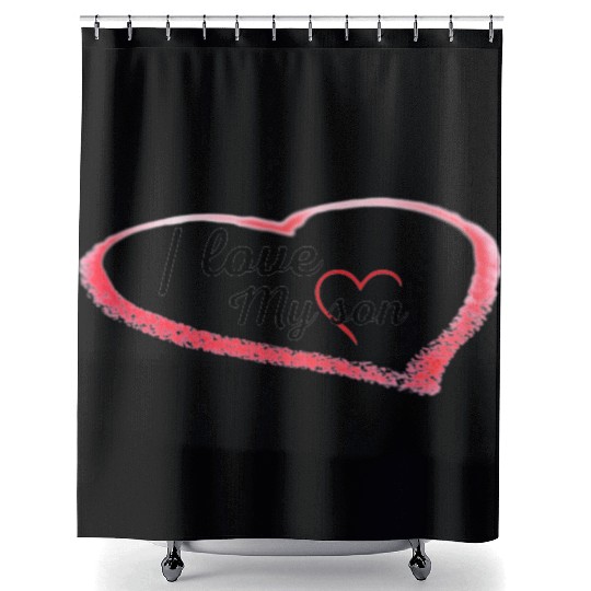 I love my son Shower Curtains