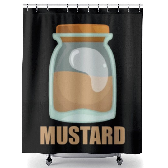 Mustard Spice Flavor Food Cooking Shower Curtains