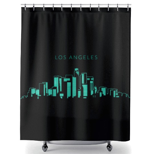 Los Angeles Neon Shower Curtains