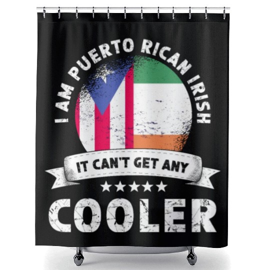 Puerto Rico Flag Ireland Grown Patriot Country Shower Curtains