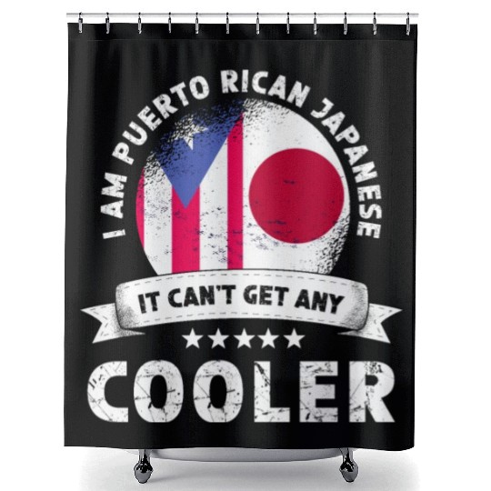 Puerto Rico Flag Japan Grown Patriot Country Shower Curtains