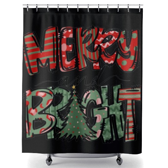Merry and Bright Shower Curtains