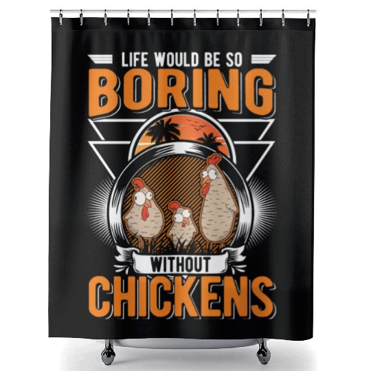 Chickens Gift Farmer Chicken Coop Shower Curtains