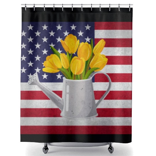 Tulip Gardening Shower Curtains