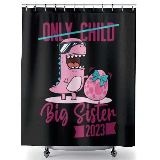 Only Child Big sister 2023 pregnancy baby girls Shower Curtains