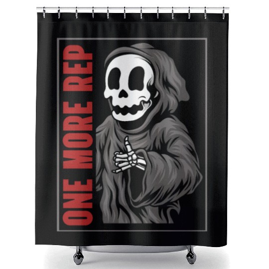 Weightlifting Grim Reaper Gym Workout Humor Shower Curtains