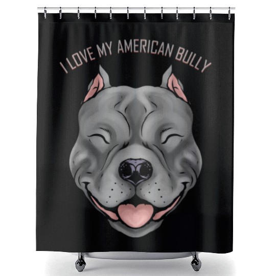 Dog Lover - I Love My American Bully Shower Curtains